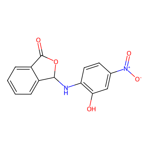 3-[(2-hydroxy-4-nitrophenyl)amino]-2-benzofuran-1(3H)-one structure