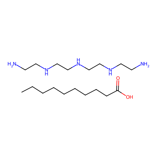 N'-[2-[2-(2-aminoethylamino)ethylamino]ethyl]ethane-1,2-diamine;decanoic acid structure