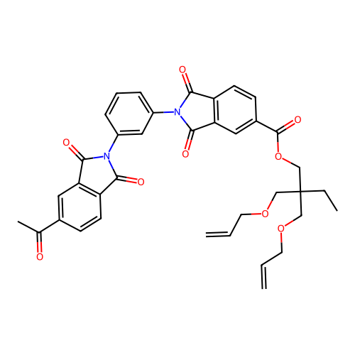 Benzene, 1,3-bis(4-(2,2-bis(allyloxymethyl)butoxycarbonyl)phthalimido)- structure