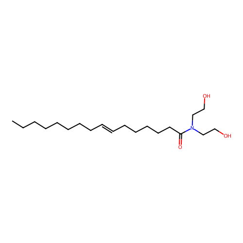 (E)-N,N-bis(2-hydroxyethyl)hexadec-7-enamide structure