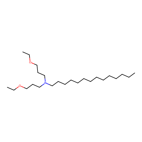 N,N-bis(3-ethoxypropyl)tetradecan-1-amine structure