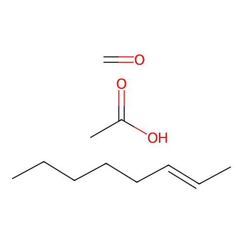 acetic acid;formaldehyde;(E)-oct-2-ene structure