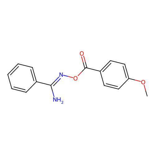 N'-[(4-methoxybenzoyl)oxy]benzenecarboximidamide structure