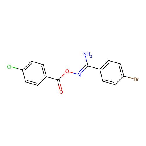 [[Amino-(4-bromophenyl)methylidene]amino] 4-chlorobenzoate structure