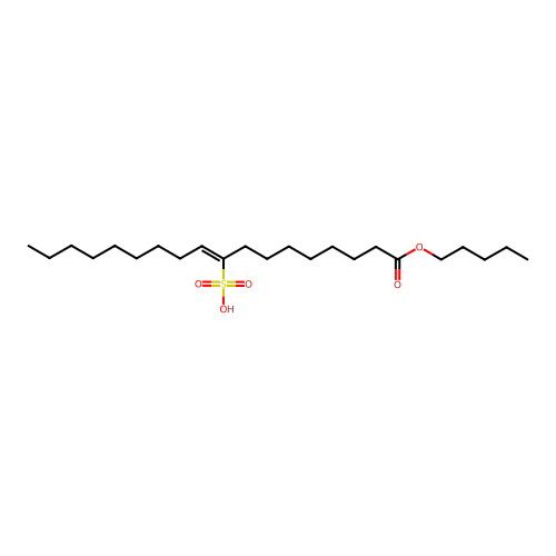 (Z)-1-oxo-1-pentoxyoctadec-9-ene-9-sulfonic acid structure