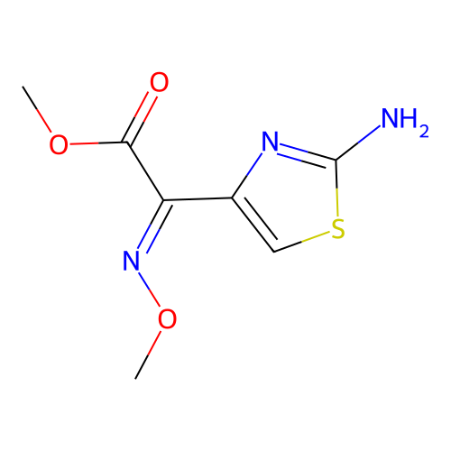 Methyl (alphaZ)-2-amino-alpha-(methoxyimino)-4-thiazoleacetate structure