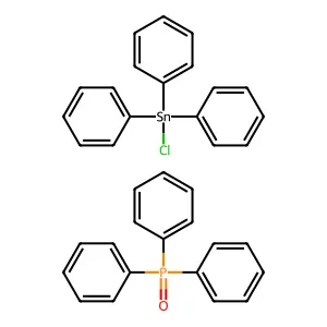 Chloro(triphenyl)stannane;diphenylphosphorylbenzene structure