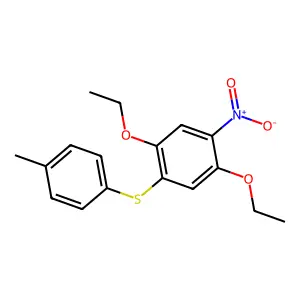 Benzene, 1,4-diethoxy-2-[(4-methylphenyl)thio]-5-nitro- structure