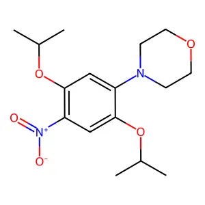 4-(2,5-Bis(1-methylethoxy)-4-nitrophenyl)morpholine structure