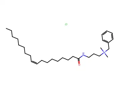 Benzyl-dimethyl-[3-(octadec-9-enoylamino)propyl]azanium chloride structure
