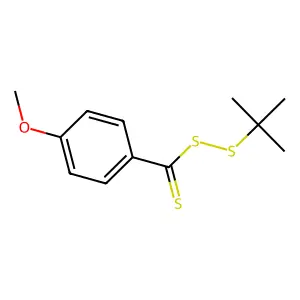 Tert-butylsulfanyl 4-methoxybenzenecarbodithioate structure