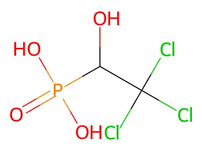 (2,2,2-Trichloro-1-hydroxyethyl)phosphonic acid structure