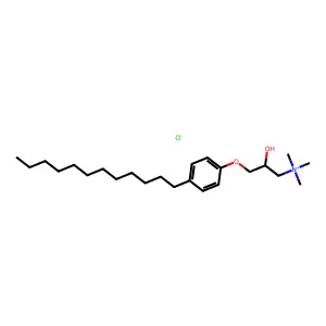 1-Propanaminium, 3-(4-dodecylphenoxy)-2-hydroxy-N,N,N-trimethyl-, chloride (1:1) structure