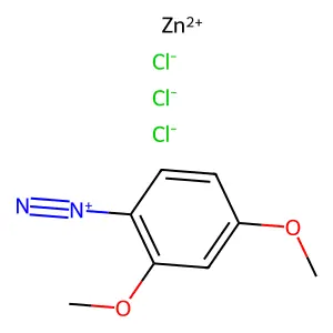 Benzenediazonium, 2,4-dimethoxy-, trichlorozincate(1-) (1:1) structure