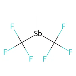 Stibine, methylbis(trifluoromethyl)- structure