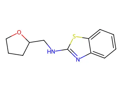N-((tetrahydrofuran-2-yl)methyl)benzo[d]thiazol-2-amine structure