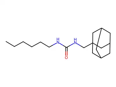 1-(1-Adamantylmethyl)-3-hexylurea structure