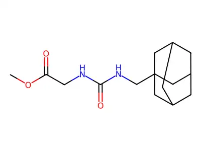 Methyl 2-(1-adamantylmethylcarbamoylamino)acetate structure