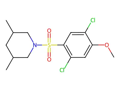 1-(2,5-Dichloro-4-methoxybenzenesulfonyl)-3,5-dimethylpiperidine structure