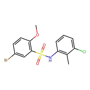 [(5-Bromo-2-methoxyphenyl)sulfonyl](3-chloro-2-methylphenyl)amine structure