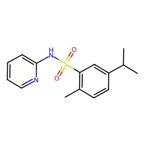 5-isopropyl-2-methyl-N-(2-pyridinyl)benzenesulfonamide structure