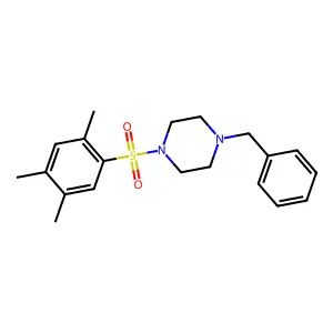 1-Benzyl-4-(2,4,5-trimethylphenyl)sulfonylpiperazine structure