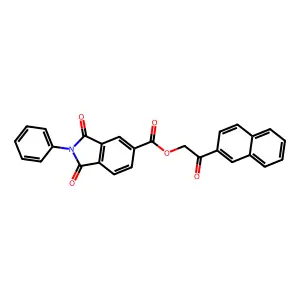 2-(2-Naphthyl)-2-oxoethyl 1,3-dioxo-2-phenyl-5-isoindolinecarboxylate structure