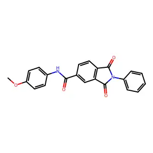 N-(4-methoxyphenyl)-1,3-dioxo-2-phenylisoindole-5-carboxamide structure