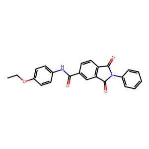 N-(4-ethoxyphenyl)-1,3-dioxo-2-phenylisoindole-5-carboxamide structure