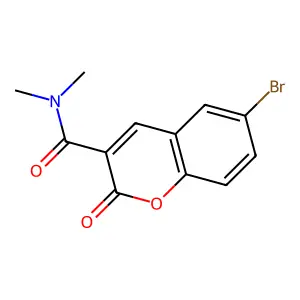 6-bromo-N,N-dimethyl-2-oxochromene-3-carboxamide structure
