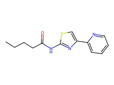 N-(4-(pyridin-2-yl)thiazol-2-yl)pentanamide structure
