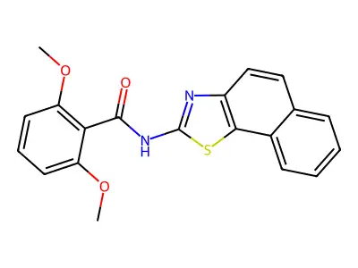 2,6-dimethoxy-N-(naphtho[2,1-d]thiazol-2-yl)benzamide structure