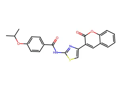 4-isopropoxy-N-(4-(2-oxo-2H-chromen-3-yl)thiazol-2-yl)benzamide structure