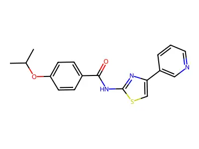 4-isopropoxy-N-(4-(pyridin-3-yl)thiazol-2-yl)benzamide structure