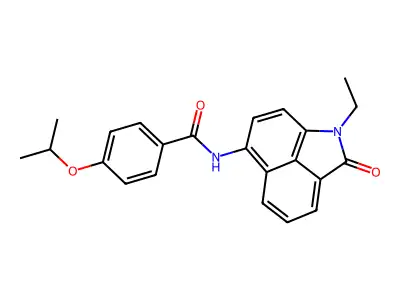 N-(1-ethyl-2-oxo-1,2-dihydrobenzo[cd]indol-6-yl)-4-isopropoxybenzamide structure