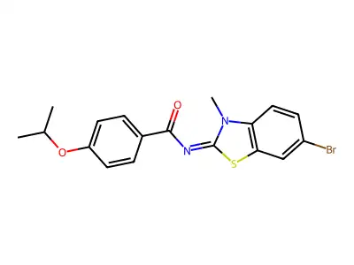 (E)-N-(6-bromo-3-methylbenzo[d]thiazol-2(3H)-ylidene)-4-isopropoxybenzamide structure