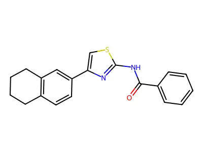 N-[4-(5,6,7,8-tetrahydronaphthalen-2-yl)-1,3-thiazol-2-yl]benzamide structure