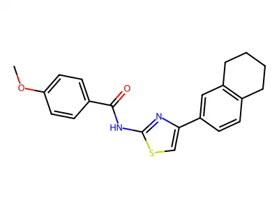 4-methoxy-N-[4-(5,6,7,8-tetrahydronaphthalen-2-yl)-1,3-thiazol-2-yl]benzamide structure