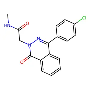 2-(4-(4-chlorophenyl)-1-oxo-2(1H)-phthalazinyl)-N-methylacetamide structure