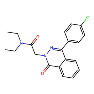 2-[4-(4-chlorophenyl)-1-oxophthalazin-2(1H)-yl]-N,N-diethylacetamide structure