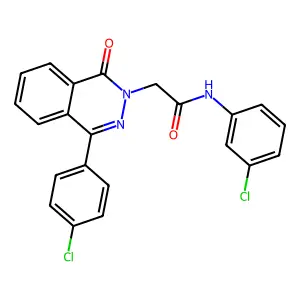 N-(3-Chlorophenyl)-2-(4-(4-chlorophenyl)-1-oxophthalazin-2(1H)-yl)acetamide structure