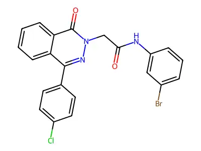 N-(3-Bromophenyl)-2-(4-(4-chlorophenyl)-1-oxophthalazin-2(1H)-yl)acetamide structure