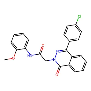 2-[4-(4-chlorophenyl)-1-oxophthalazin-2-yl]-N-(2-methoxyphenyl)acetamide structure