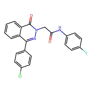 2-(4-(4-Chlorophenyl)-1-oxophthalazin-2(1H)-yl)-N-(4-fluorophenyl)acetamide structure