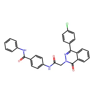 4-(2-(4-(4-chlorophenyl)-1-oxophthalazin-2(1H)-yl)acetamido)-N-phenylbenzamide structure