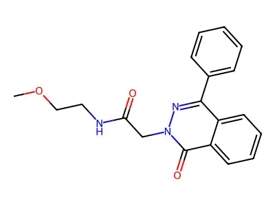 N-(2-methoxyethyl)-2-(1-oxo-4-phenylphthalazin-2(1H)-yl)acetamide structure