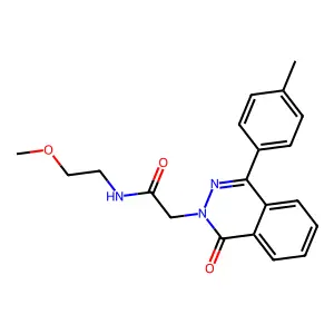 N-(2-methoxyethyl)-2-[4-(4-methylphenyl)-1-oxophthalazin-2-yl]acetamide structure