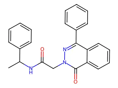 2-(1-oxo-4-phenylphthalazin-2-yl)-N-(1-phenylethyl)acetamide structure