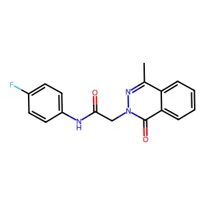 N-(4-fluorophenyl)-2-(4-methyl-1-oxophthalazin-2-yl)acetamide structure