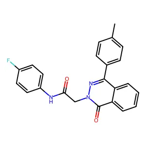 N-(4-fluorophenyl)-2-[4-(4-methylphenyl)-1-oxophthalazin-2-yl]acetamide structure